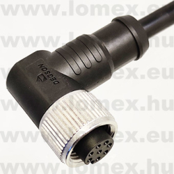 PM-M12A-08P-FF-SR8C01 (DEG) RoHS M12 8POL FEMALE 90° A-code CABLE 1m - 48-06-95