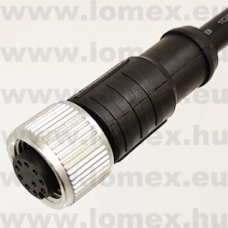 PM-M12A-10P-FF-SL8C01 (DEG) RoHS M12 10POL FEMALE A-code CABLE 1m - 48-06-98