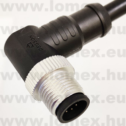 PM-M12A-10P-MM-SR8C01 (DEG) RoHS M12 10POL MALE 90° A-code CABLE 1m - 48-07-01