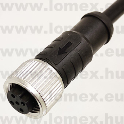 PM-M12B-05P-FF-SL8C01 (DEG) RoHS M12 5POL FEMALE B-code CABLE 1m - 48-07-02