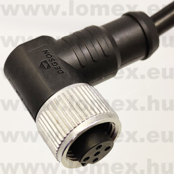 PM-M12B-05P-FF-SR8C01 (DEG) RoHS M12 5POL FEMALE 90° B-code CABLE 1m - 48-07-04