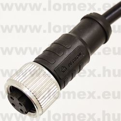 PM-M12D-04P-FF-SL8C01 (DEG) RoHS M12 4POL FEMALE D-code CABLE 1m - 48-07-08