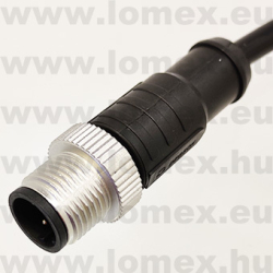 PM-M12D-04P-MM-SL8C01 (DEG) RoHS M12 4POL MALE D-code CABLE 1m - 48-07-10