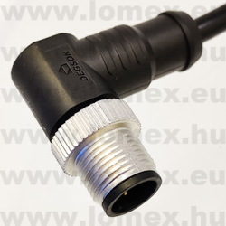 PM-M12D-04P-MM-SR8C01 (DEG) RoHS M12 4POL MALE 90° D-code CABLE 1m - 48-07-11
