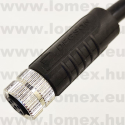 PM-M8A-06P-FF-SL7C01 (DEG) RoHS M8 6POL FEMALE A-code CABLE 1m - 48-07-12
