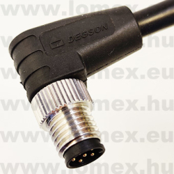 PM-M8A-06P-MM-SR7C01 (DEG) RoHS M8 6POL MALE 90° A-code CABLE 1m - 48-07-15