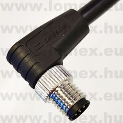PM-M8A-08P-MM-SR7C01 (DEG) RoHS M8 8POL MALE 90° A-code CABLE 1m - 48-07-19
