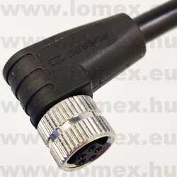 PM-M8B-05P-FF-SR7C01 (DEG) RoHS M8 5POL FEMALE 90° B-code CABLE 1m - 48-07-21