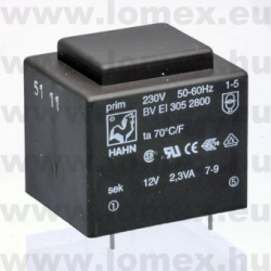 BV EI 305 2800 (HAH) RoHS 2.3VA   12V - 49-06-90