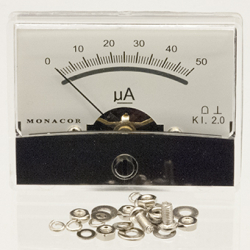 MŰSZER ANALOG  PM-2/50uA  DO-60  50uA  60x47mm - 52-00-43