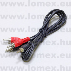 RCA-RCA KÁBEL 1.5m FEKETE 2-2 RCA DUGÓ - 54-00-86