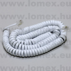 TELEFON SPIRAL 5m FEHÉR 4/4 DUGÓ KÉZIBESZÉLŐ - 54-00-99
