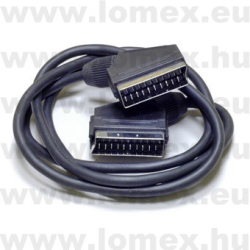 SCART KÁBEL 1.0m FEKETE 21P DUGÓ-DUGÓ - 54-01-06
