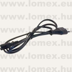 HÁLÓZATI KÁBEL 1.5m FEKETE PISKOTA 2x0.75mm - 54-01-23