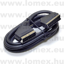 SCART KÁBEL 2.5m FEKETE 21P DUGÓ-DUGÓ - 54-01-37