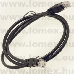 UTP KÁBEL PATCH   1m  UTP 8/8 DUGÓ-DUGÓ CAT5e FEKETE - 54-03-55
