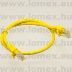UTP KÁBEL PATCH  0.5m UTP 8/8 DUGÓ-DUGÓ CAT5e SÁRGA - 54-03-57