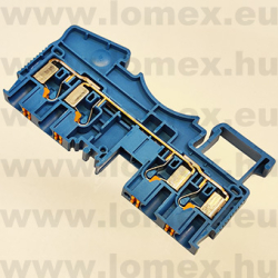 DS2.5-QU-01P-12 (DEG) RoHS SORKAPOCS 1P 4-VEZ. DIN-SÍNRE NULL KÉK - 58-01-43
