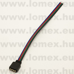 LS-TÁP (FEM) RoHS 4P 10mm RGB 15cm VEZETÉK +TÜSKESOR - 70-00-92