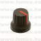 KN1614-6T-BK/RD (   ) RoHS FORGATÓGOMB FEKETE/PIROS - 06-03-32