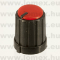 KN1316-6T-BK/RD (   ) RoHS FORGATÓGOMB FEKETE/PIROS - 06-03-46