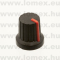 KN1515-6T-BK/RD (   ) RoHS FORGATÓGOMB FEKETE/PIROS - 06-03-53