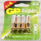 MIKRO ELEM  1.5V SUPER ALKALINE  GP LR03 ˝AAA˝  10.5x44.5mm TARTÓS  4+4db/bliszter - 23-01-29