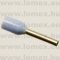 ÉRVÉGHÜVELY  0.25B- 1.1x10.4mm  E0206-LIGHT_BLUE (KST) RoHS AWG26 ÓNOZOTT SZIGETELT VILÁGOS NYL - 43-25-43
