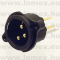 CANNON  3 P  APA  XLR-3P-06 (   ) PCB 180° BEÉPÍTHETŐ  NYÁK  A-V  Ł - 43-31-06