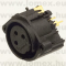 CANNON  3 P  ANYA  XLR-3S-06 (   ) PCB 180°   BEÉPÍTHETŐ  NYÁK  A-V Ł - 43-31-07