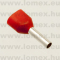 TE1008-RED (KST) RoHS ÉRVÉGHÜVELY DUPLA ÉRHEZ PIROS - 43-33-01