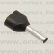 TE1508-BLACK (KST) RoHS ÉRVÉGHÜVELY DUPLA ÉRHEZ FEKETE - 43-33-03