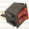 RSL201-3C-RED (FEM) RoHS TWIN ROCKER 22x30 6P SPSTx2 RED 0-I 230VAC - 45-12-08
