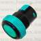PBI19-BU-G (FEM) PUSH B. D=19 2P SPST OFF-(ON) GREEN LED - 45-12-31