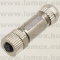 PASH-M12A-03P-FF-SL7001 (DEG) RoHS M12 SHIELDED 3P FEMALE A-code FÉM - 48-06-08