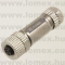 PASH-M12A-04P-FF-SL7001 (DEG) RoHS M12 SHIELDED 4P FEMALE A-code FÉM - 48-06-12