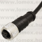 PM-M12A-03P-FF-SL8C01 (DEG) RoHS M12 3POL FEMALE A-code CABLE 1m - 48-06-72