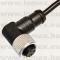 PM-M12A-03P-FF-SR8C01 (DEG) RoHS M12 3POL FEMALE 90° A-code CABLE 1m - 48-06-74