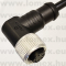 PM-M12A-06P-FF-SR8C01 (DEG) RoHS M12 6POL FEMALE 90° A-code CABLE 1m - 48-06-91