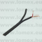 AK-2-0.08F (   ) BLACK 2xD=2.8mm FLAT - 54-00-25